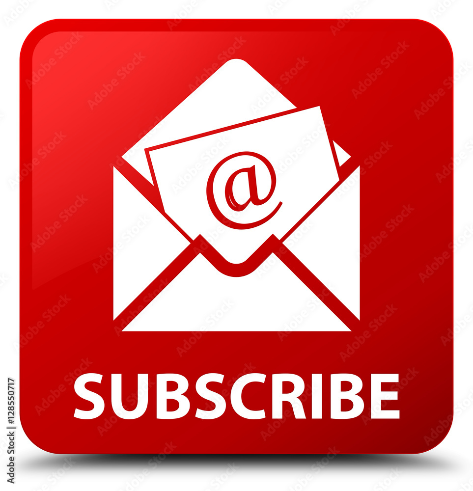 Subscribe (newsletter email icon) red square button Subscribe (newsletter email icon) red square button