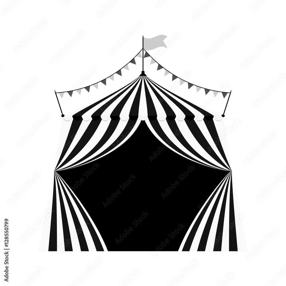 Circus tent festival icon vector illustration graphic design Circus tent festival icon vector illustration graphic design