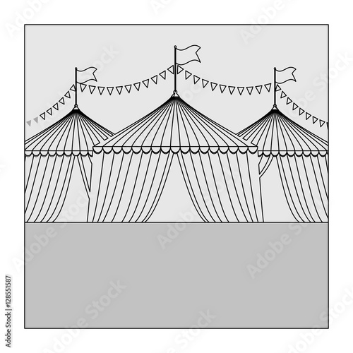 Circus tent festival icon vector illustration graphic design