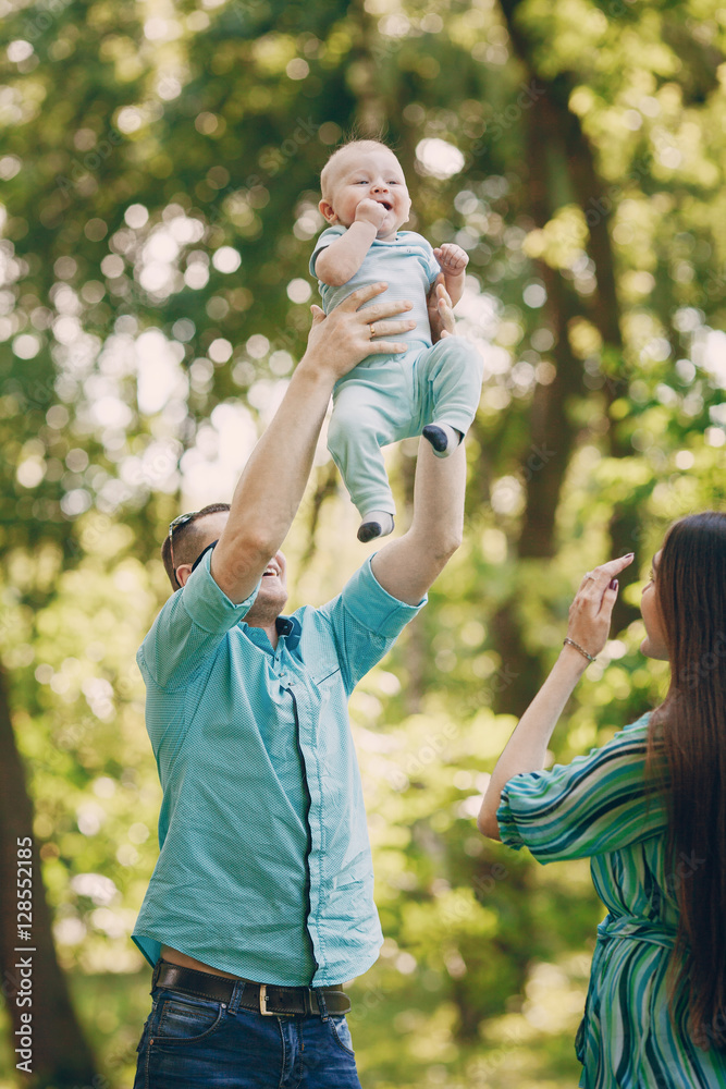 Fototapeta premium Family on a walk
