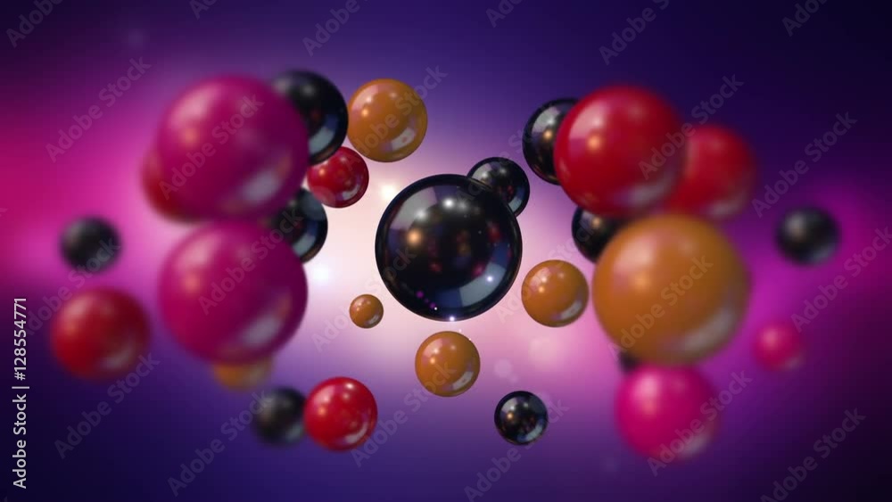 Colorful 3D Spheres Rotating In The Air Colorful 3D Spheres Rotating In The Air