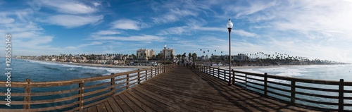 A Closer Panoramic View of Oceanside from the Pier