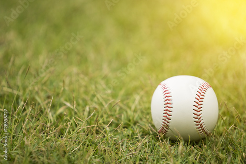 close-up baseball on the infield