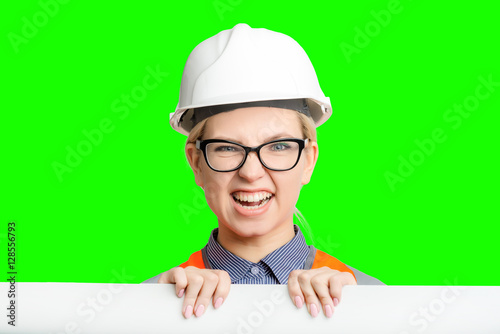 Female worker portrait photo