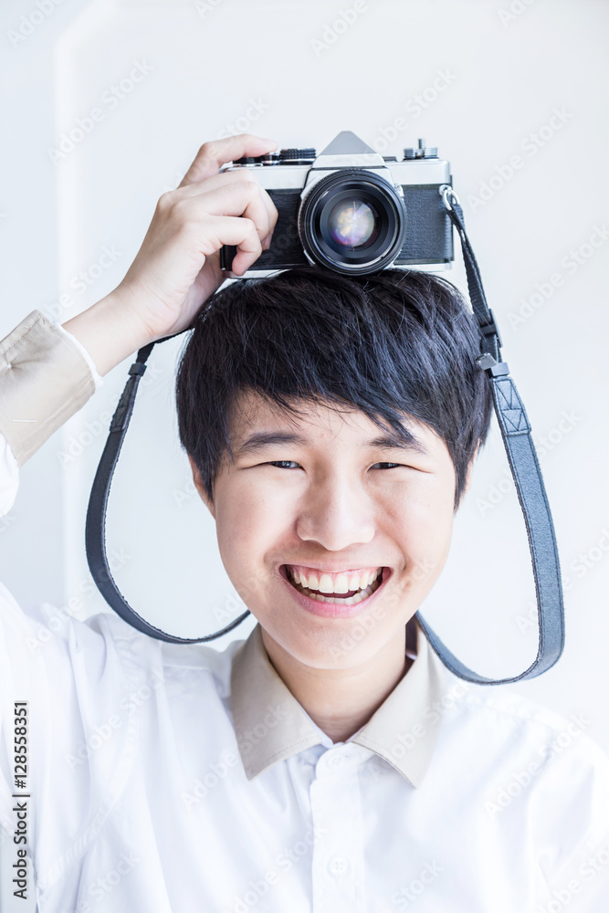 Young asian female tourist having fun in place. Lifestyle portra Young asian female tourist having fun in place. Lifestyle portra