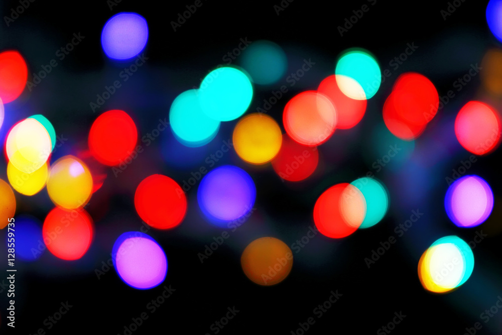 defocused christmas lights background