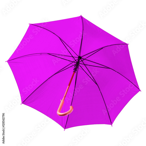 parasol violet sur fond blanc