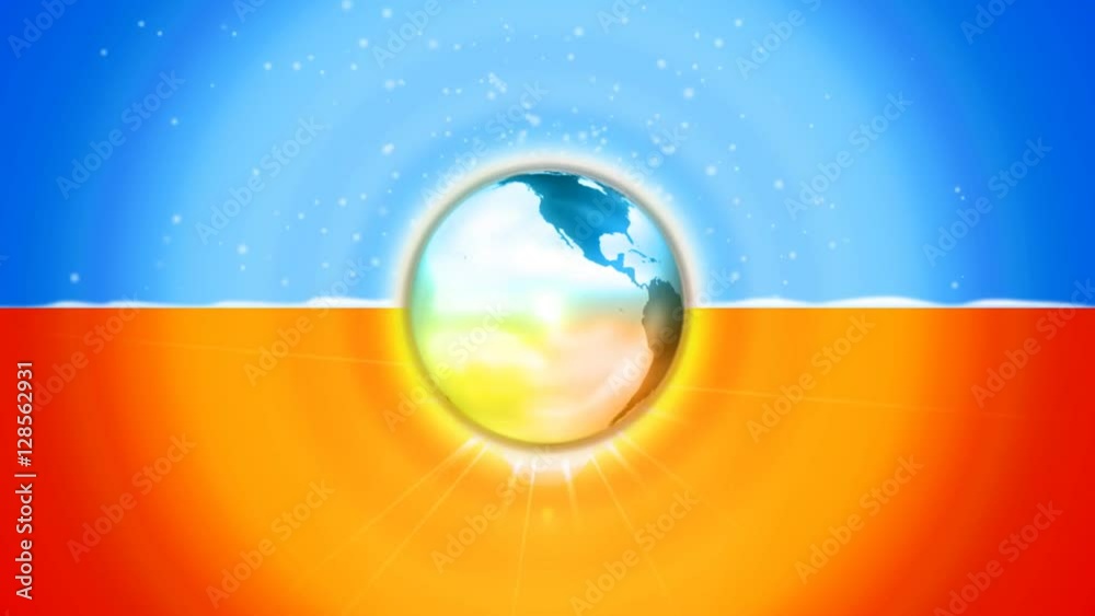 Colorful weather report opening title animation