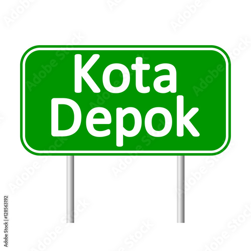 Kota Depok road sign.