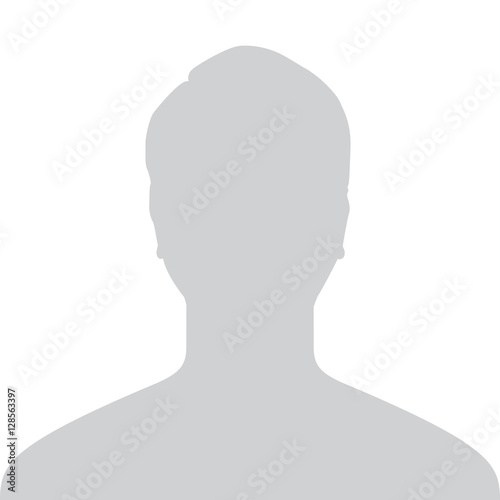 Male Default Avatar Profile Gray Picture Isolated on White Background For Your Design. Vector illustration