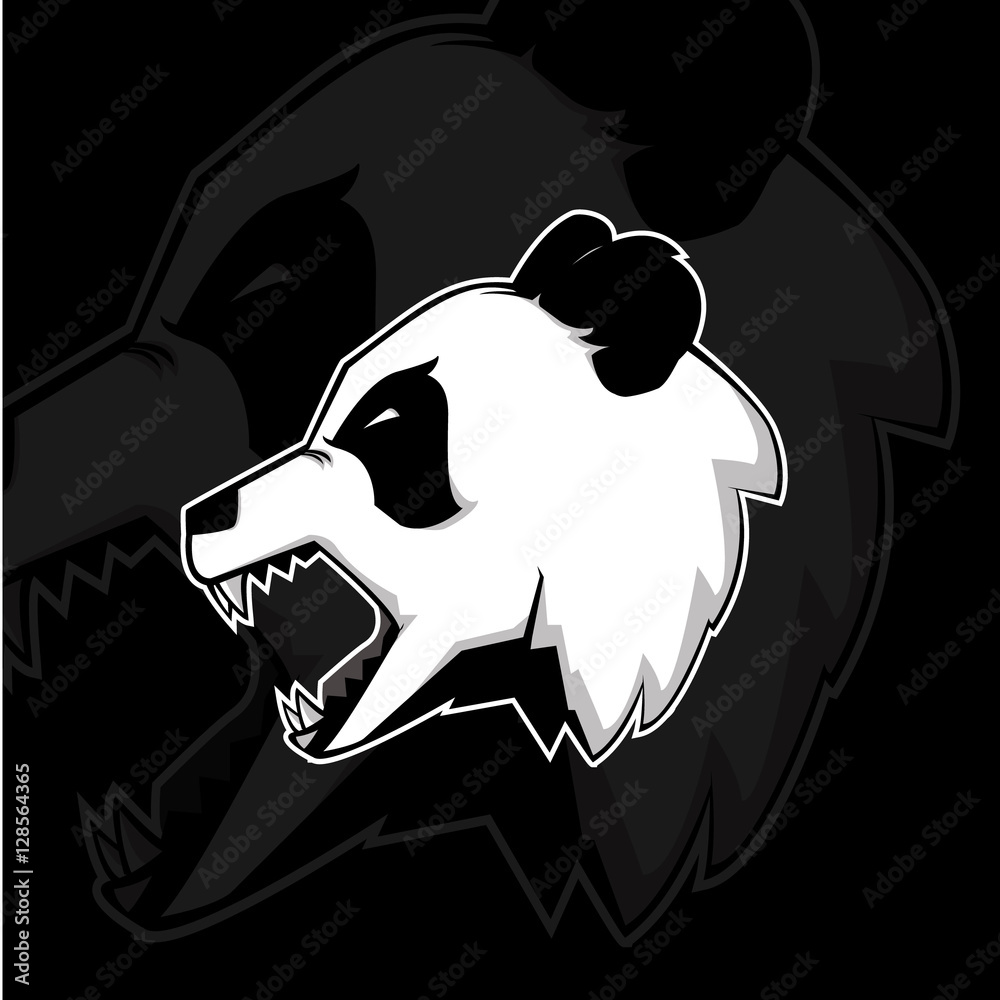 Panda Head Stock Vector | Adobe Stock