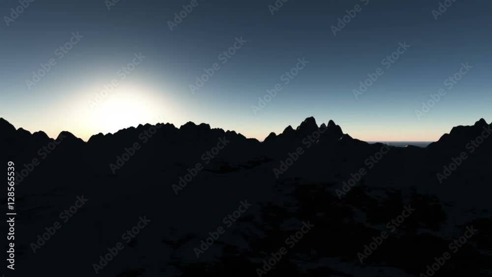 Mountains At High Altitude. Timelapse Animation Mountains At High Altitude. Timelapse Animation