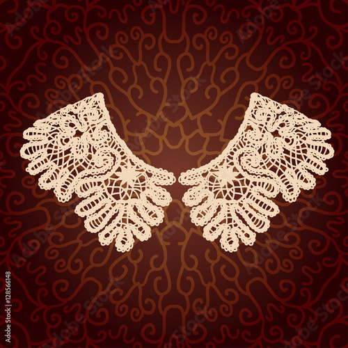 Vintage lace detachable collar-necklace.