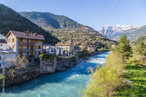 Broto village in Huesca Spain photo