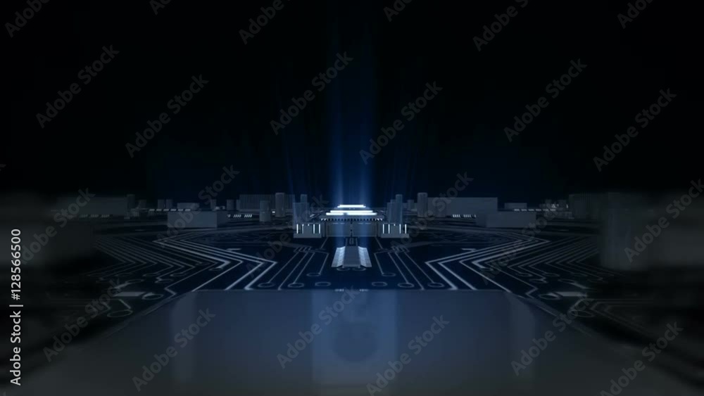High tech computer motherboard cg animation High tech computer motherboard cg animation