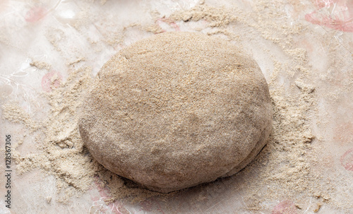 Dough prepared to make bread