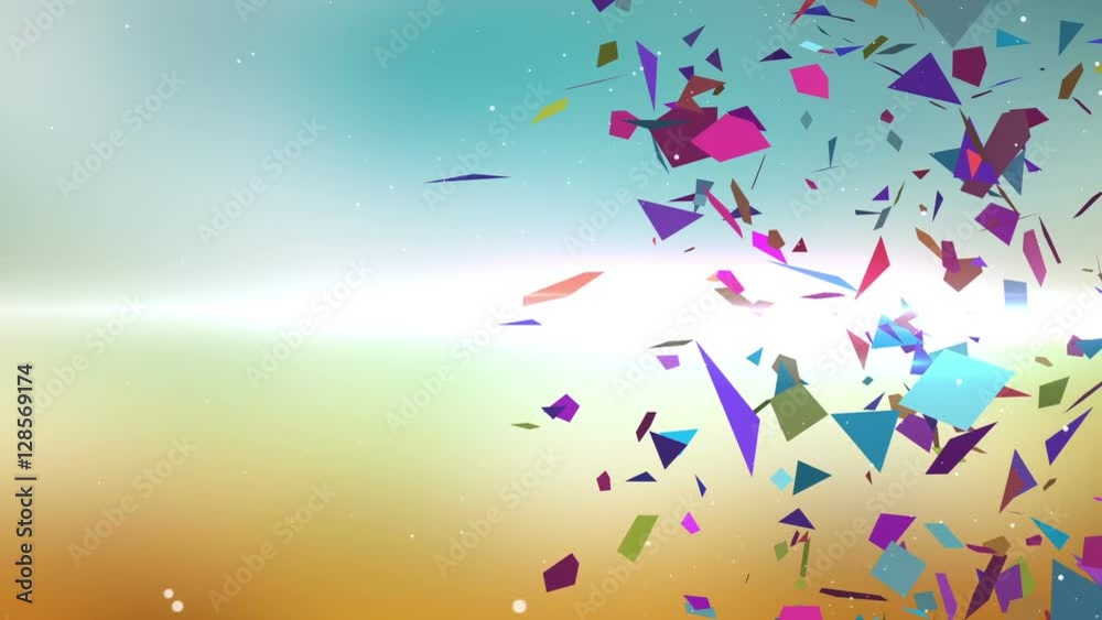 Shattering Colorful 3D Shapes With Slow Motion Animation Shattering Colorful 3D Shapes With Slow Motion Animation