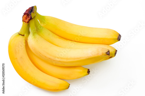 bananas isolated on white backdrop