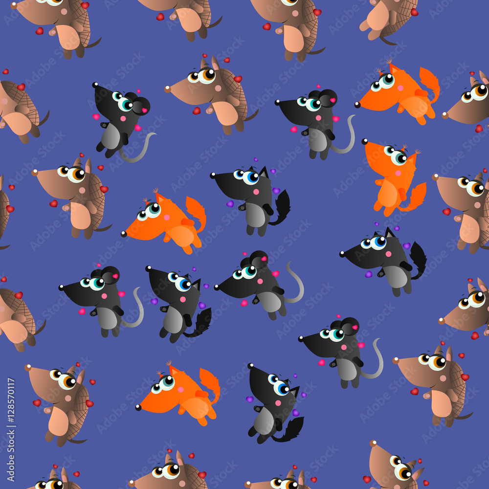 Obraz premium cute cartoon squirrel