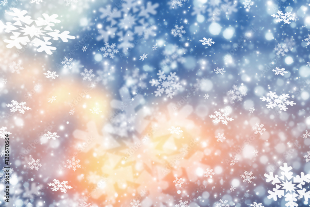 Christmas background with snowflakes