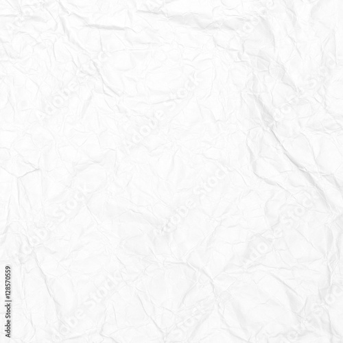 Crumpled white paper texture or paper background for design with copy space for text or image. © phanthit malisuwan