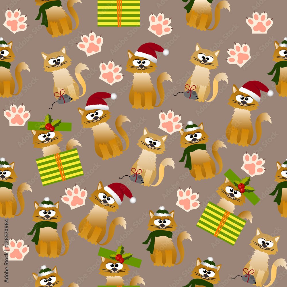 Fototapeta premium pattern with cute cats