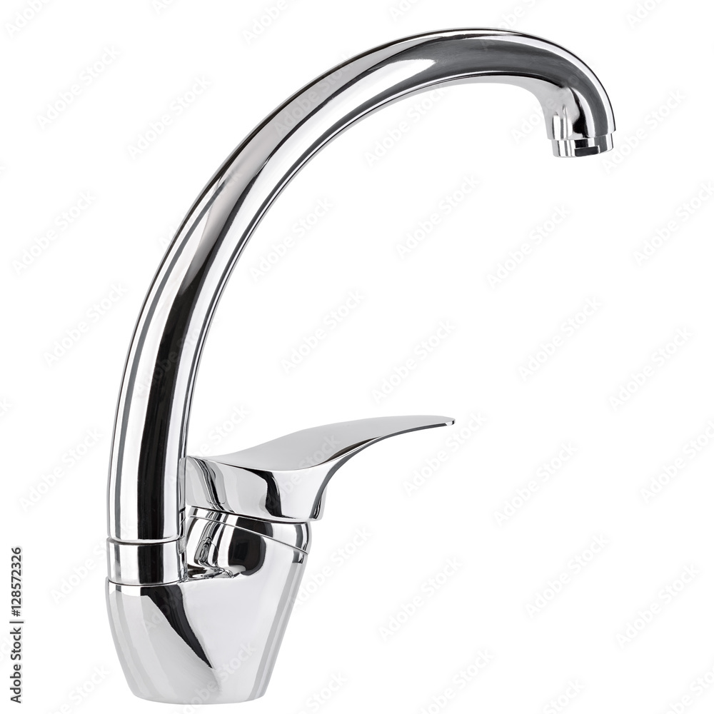 The water tap, faucet for the bathroom and kitchen mixer, isolat The water tap, faucet for the bathroom and kitchen mixer, isolat
