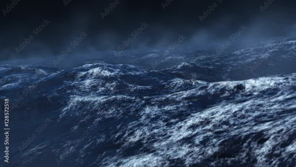 Stormy Rough Blue Ocean