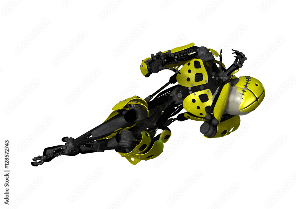 3D Rendering Robot on White 3D Rendering Robot on White