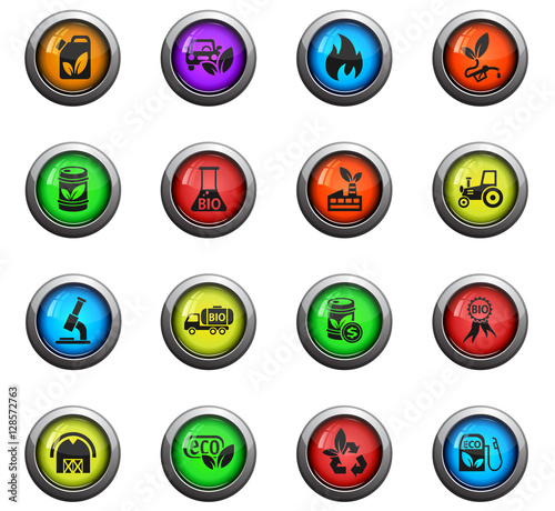 bio fuel icon set