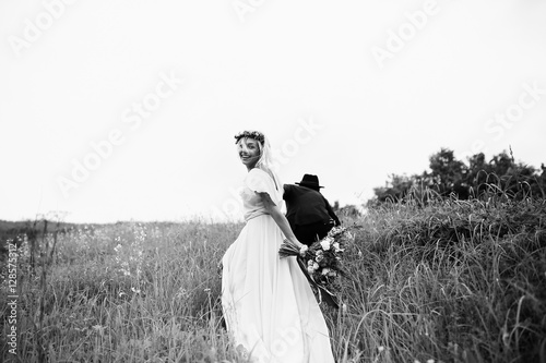 Beautiful woman with her true love