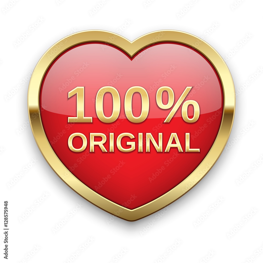 100% original golden badge, vector. 100% original golden badge, vector.