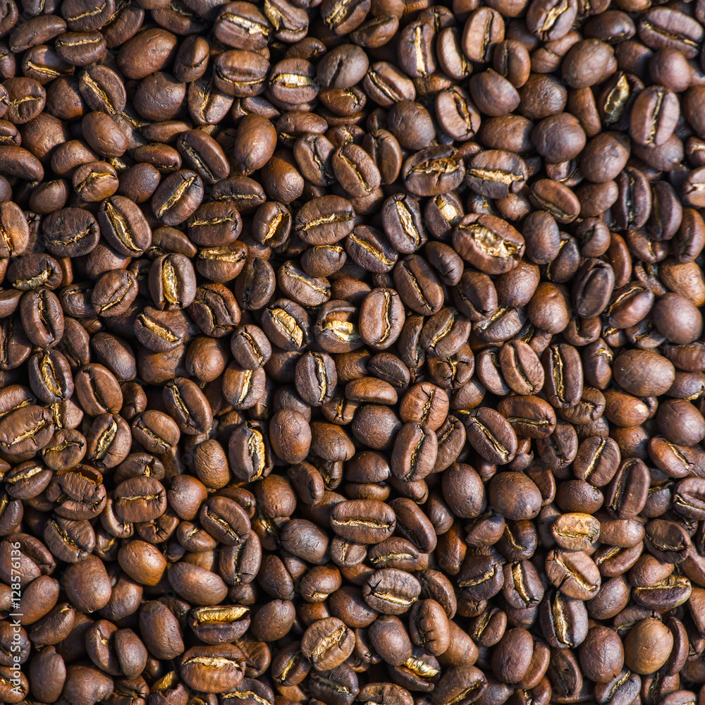 Fototapeta premium Roasted coffee beans background
