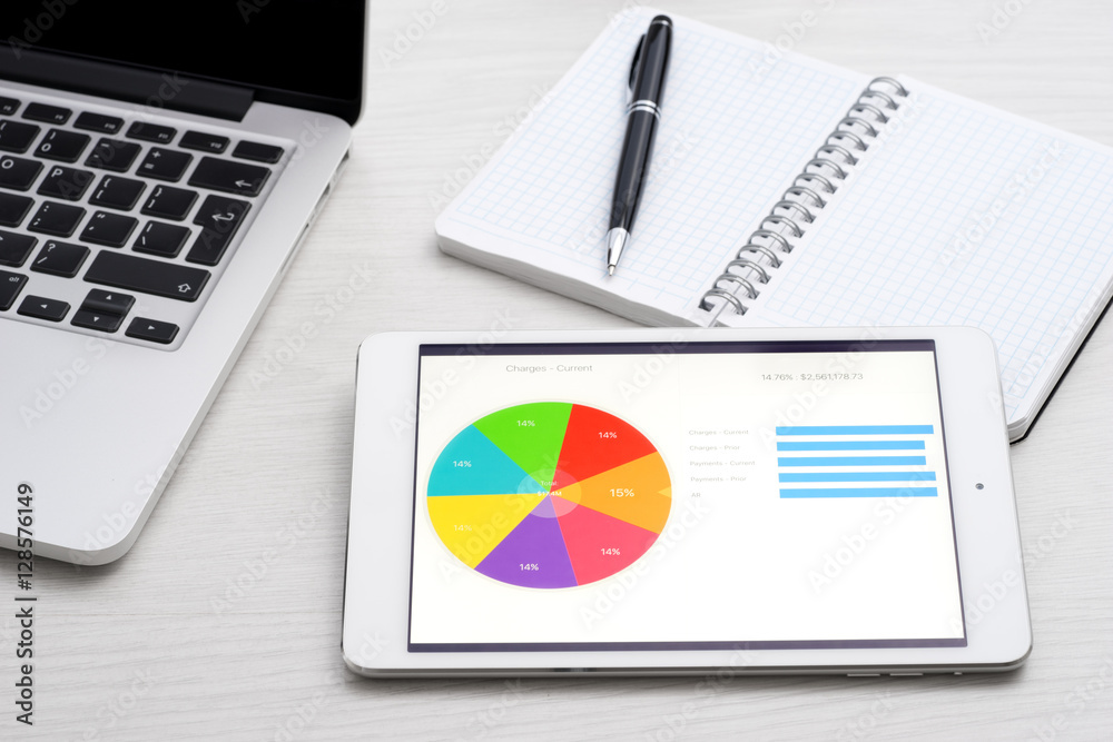 Business analytic with tablet computer Business analytic with tablet computer
