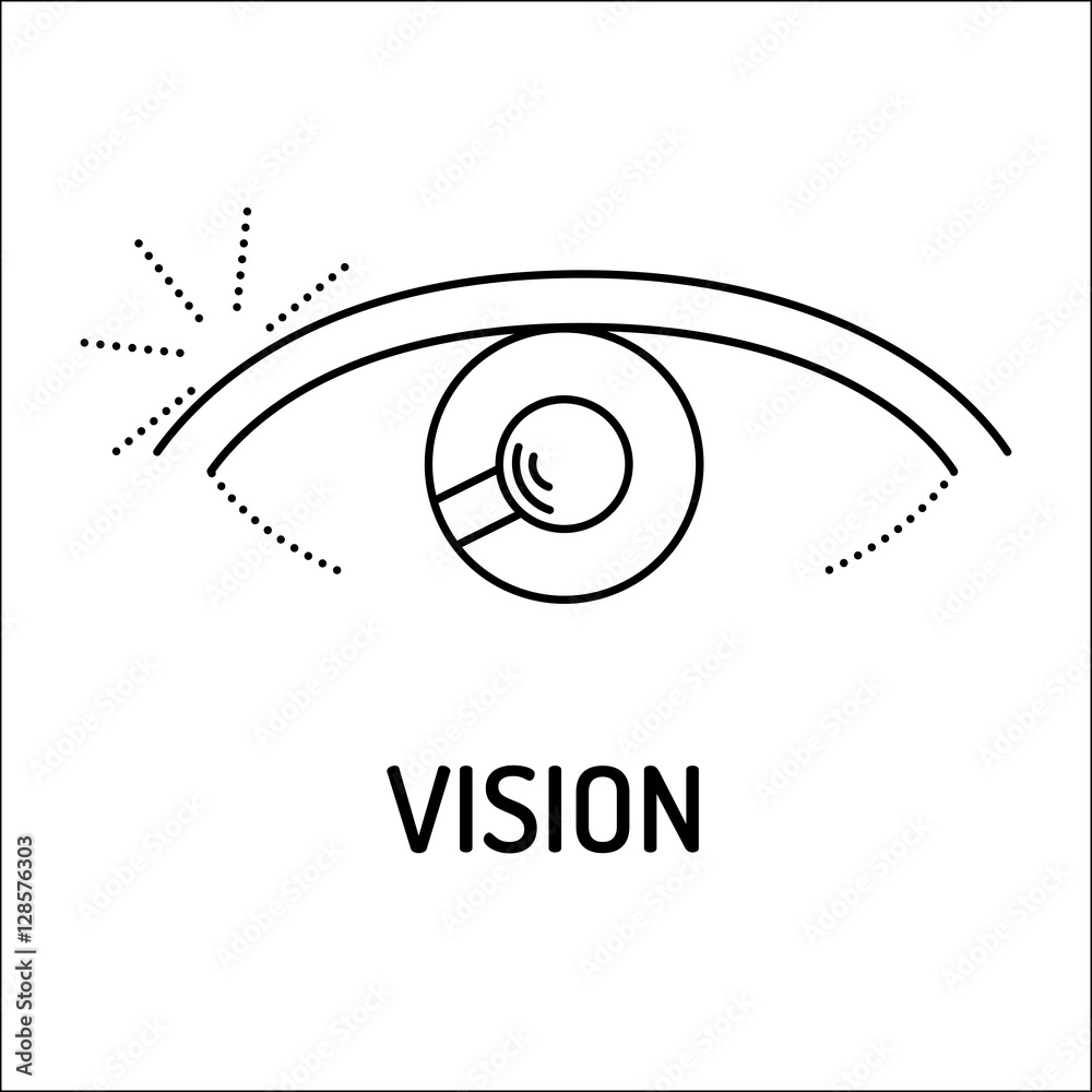 Obraz premium Vision Line Icon