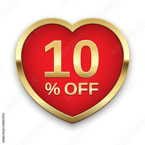 10% off silver badge, vector