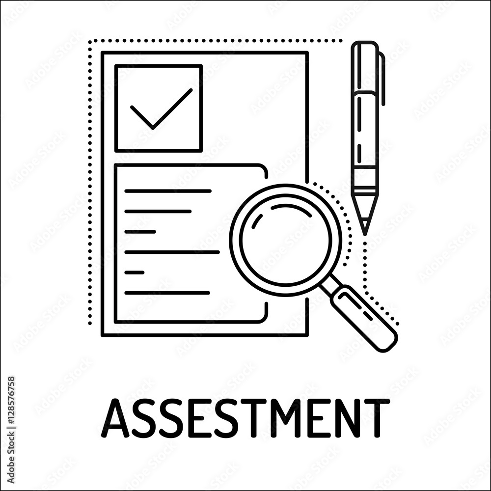 Assestment Line Icon Assestment Line Icon