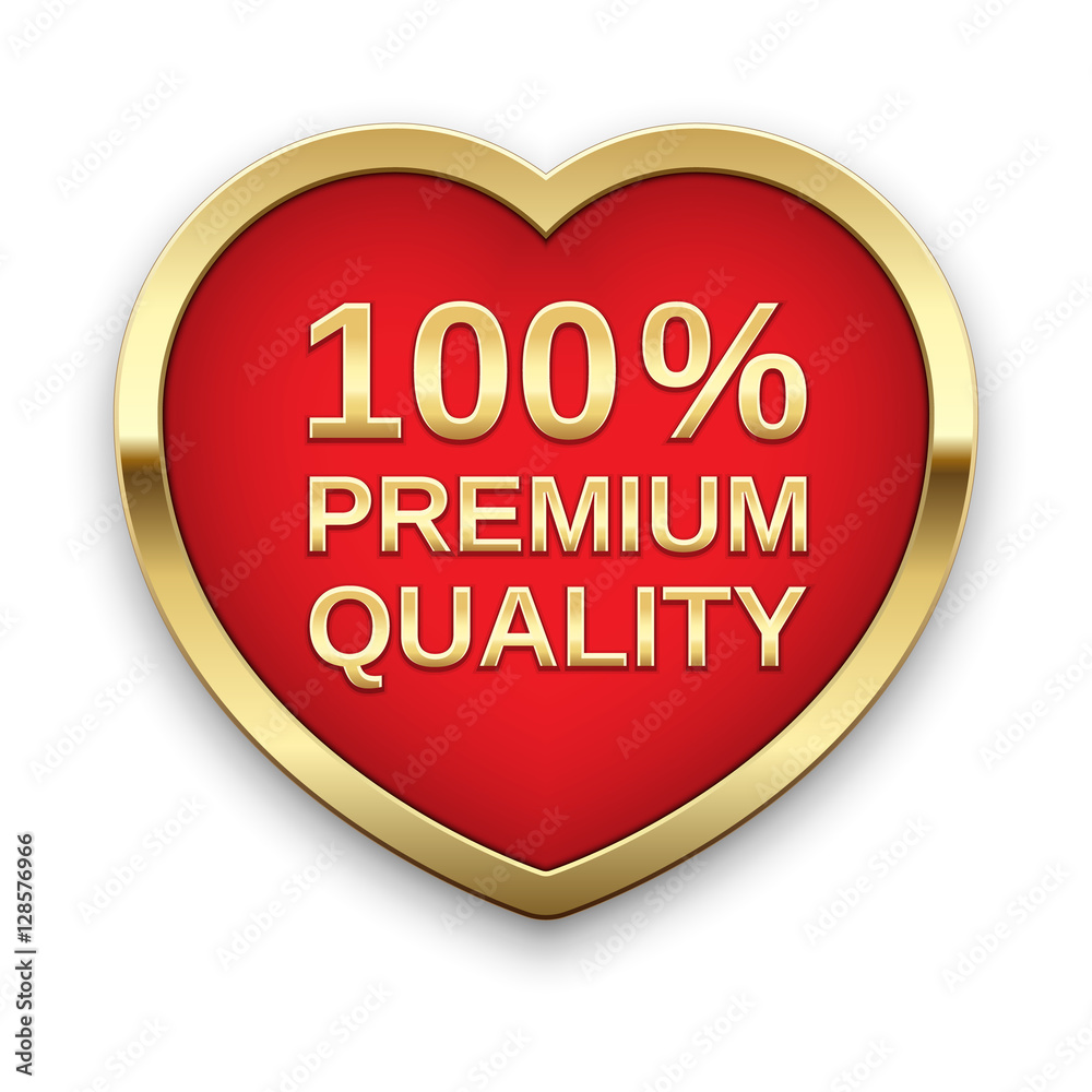 100% premium quality golden badge, vector. 100% premium quality golden badge, vector.