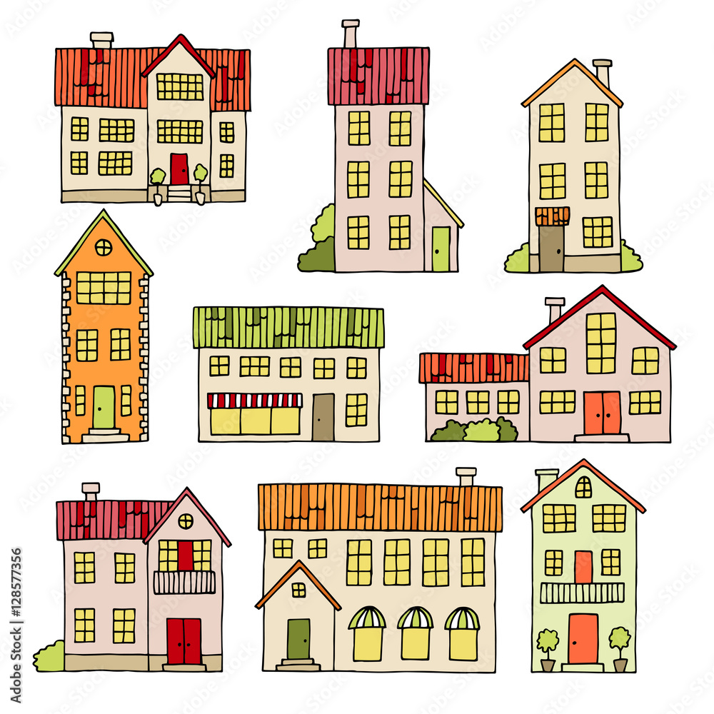 House set graphic color isolated sketch illustration vector