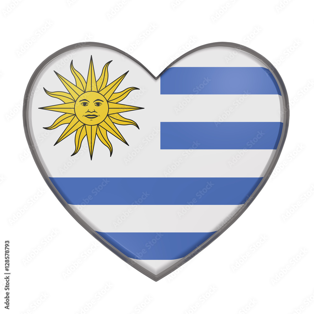 Obraz premium Uruguay heart