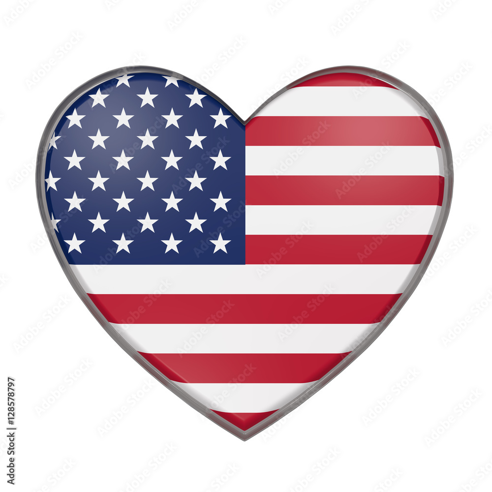 USA heart USA heart