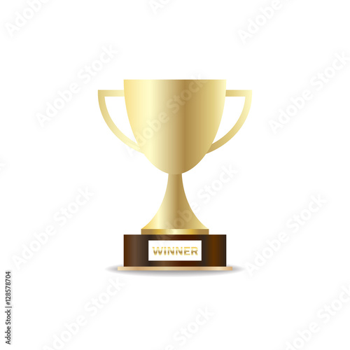 Winner Trophy Cup on white isolated background. eps 10