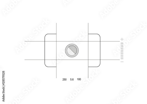 mirino reflex analogica con esposimetro