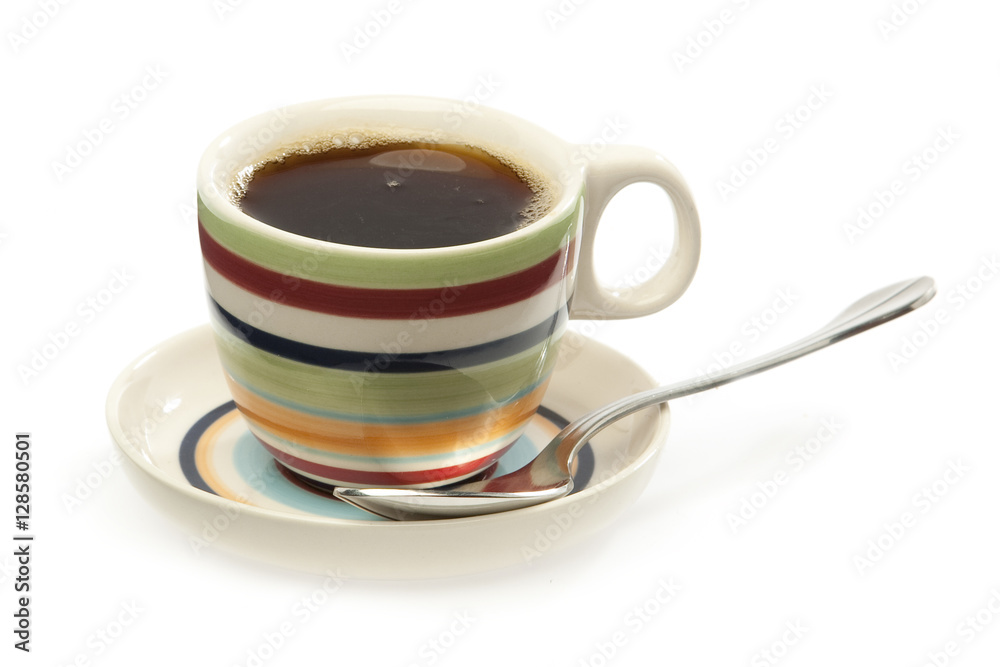 Naklejka premium cup , coffee and spoon