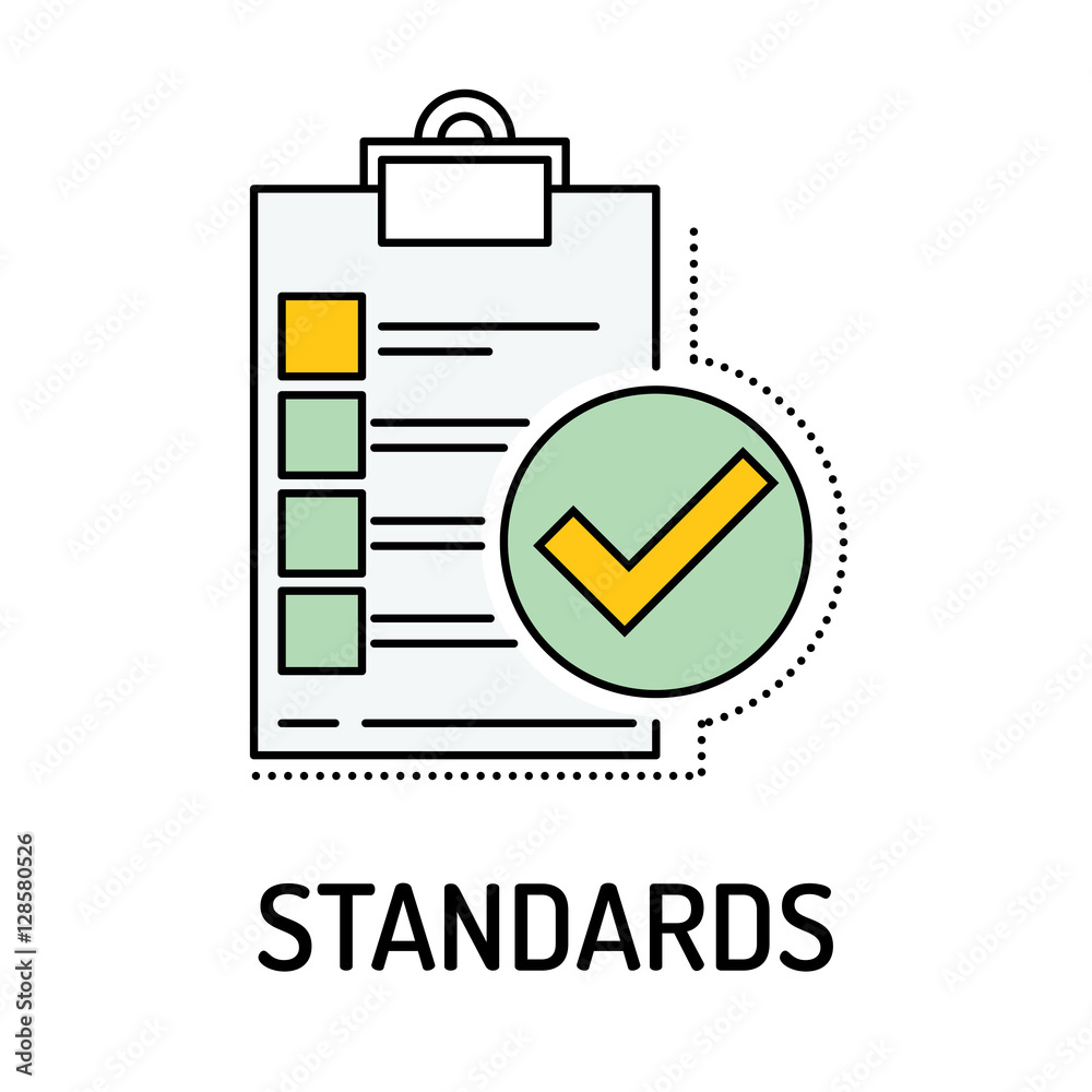 STANDARDS Line icon Stock Vector | Adobe Stock