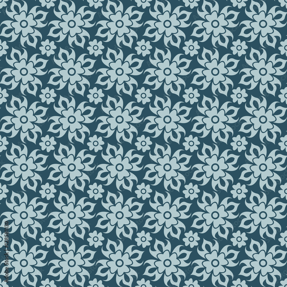 Abstract background - blue floral pattern seamless Abstract background - blue floral pattern seamless