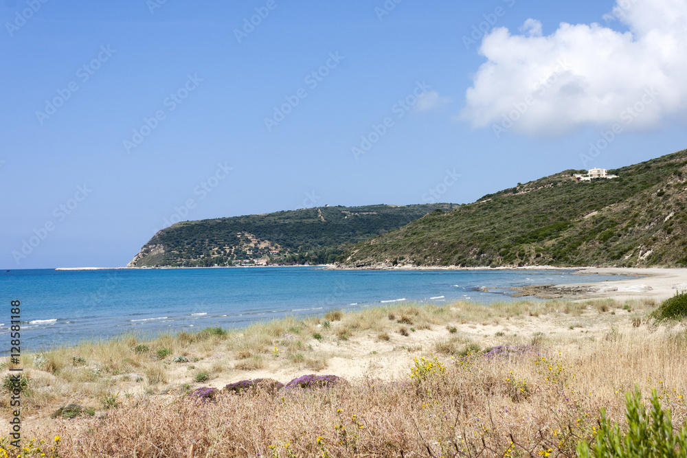 the sea in front of the Kaminia Beach in Kefalonia