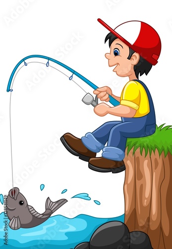 Little boy fishing