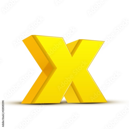 lowercase yellow letter X