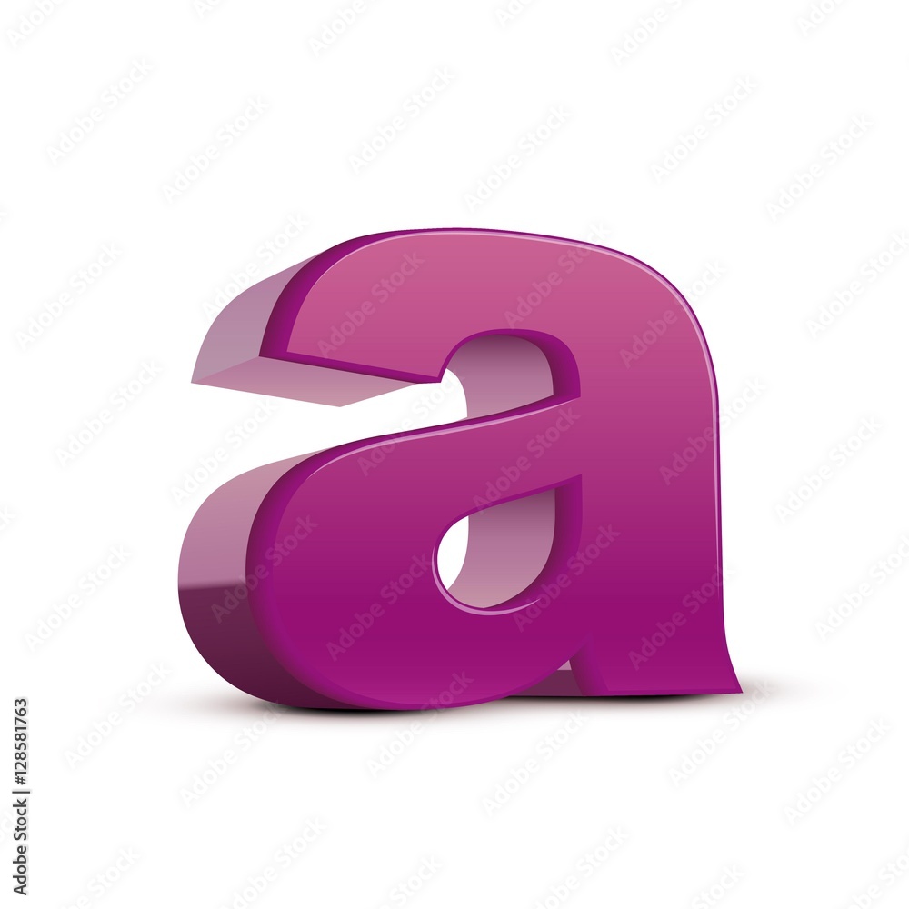 lowercase purple letter A lowercase purple letter A